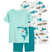 Carter's Baby Boys Shark Print 4 pc. Pajama Set