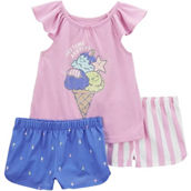 Carter's Toddler Girls Ice Cream Loose Fit 3 pc. Pajama Set
