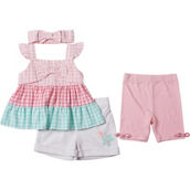Little Lass Baby Girls Pink Shorts 3 pc. Set