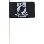 Valley Forge Flag 12 in. x18 in. POW/MIA Polycotton Military Stickflag