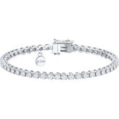 Sterling Silver 1/10 CTW Diamond Angling Mom Tennis Bracelet