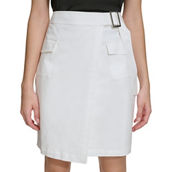 Calvin Klein Faux Wrap Belted Skirt