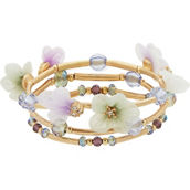 Lonna & Lilly Goldtone Multi Flower Stretch Bracelet 3 pc. Set