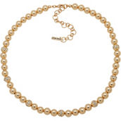 Nine West Goldtone Crystal Pave Striped Bead Collar Necklace
