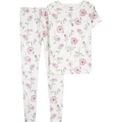Carter's Little Girls Floral 100% Cotton Snug Fit Pajama 2 pc. Set