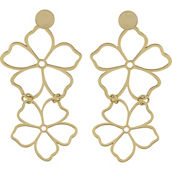 Panacea Open Metal Flower Drop Earrings