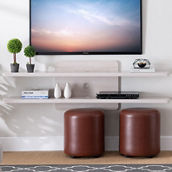 Furniture of America Brie Wood 2-Tier Floating TV Stand