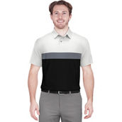PGA Tour Textured Colorblock Print Golf Polo Shirt