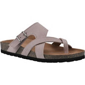White Mountain Graph Leather Footbed Sandals