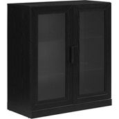 Crosley Furniture Essen Stackable Glass Door Kitchen Pantry Storage Cabinet