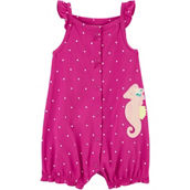 Carter's Baby Girls Seahorse Snap Up Cotton Romper