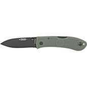 Ka-Bar Dozier Hunter Folding Knife Drop Point, Black/Green