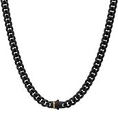 Black Sapphire Chain Link Necklace 22 in.