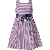 Bonnie Jean Little Girls Ribbon Seersucker Dress