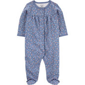 Carter's Baby Girls Floral Snap-Up Cotton Sleep and Play