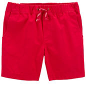 Carter's Little Boys Red Pull On Canvas Shorts