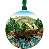 ChemArt Moose in Bog Ornament