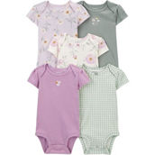 Carter's Baby Girls Floral Bodysuits 5 pc. Set
