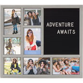 Melannco Customizable Letterboard 7-Opening Photo Collage Frame