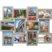 Melannco 18 x 23 in. Light Gray 12 Opening Photo Collage Frame