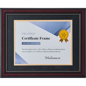 Melannco 8.5 x 11 in. Certificate Wood Frame with Navy Mat