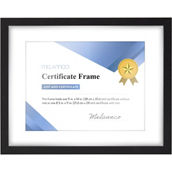 Melannco 8.5 x 11 in. Certificate Black Matted Wood Frame