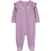 Carter's Baby Girls Floral Snap Up Thermal Sleep and Play