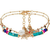 Lonna & Lilly Goldtone Multicolored Bead Anklet Set