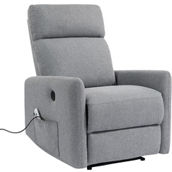 DHP Kai Power Recliner Chair with 8 Zone Massage and Lumbar Heat, Dark Gray Linen