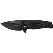 Kershaw Knives Spoke Assisted Opening Folding Knife Drop Point, Black