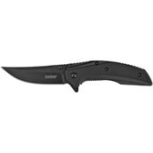 Kershaw Outright Assisted Opening Folding Knife Trailing Point Black
