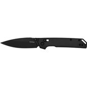Kershaw Knives Iridium Folding Knife Spear Point, Black