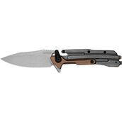 Kershaw Knives Frontrunner Folding Knife Clip Point, Stainless and Bronze