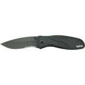 Kershaw Blur Assisted Opening Folding Knife, Partially Serrated Drop Point, Black