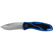 Kershaw Blur Assisted Opening Folding Knife, Drop Point, Stainless/Navy Blue