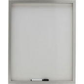 Mikasa Home 21 in. x 17 in. Metal Silver Whiteboard with Pen