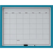 Mikasa Home 21 x 17 in. Teal Framed Calendar Whiteboard with 1 Marker