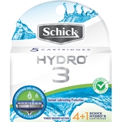 Schick Hydro 3 Razor Blade Refill Cartridges 4 pk. plus Bonus Hydro 5 Refill