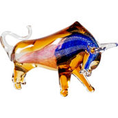 Dale Tiffany Rave Bull Handcrafted Art Glass Figurine