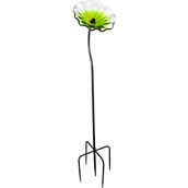Dale Tiffany Fiore Bloom 9 in. Green Hand Crafted Art Glass Garden Stake