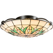 Dale Tiffany 16 in. Wide Portica LED Ceiling Flush Mount
