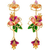 Kate Spade New York Paradise Floral Linear Earrings
