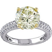 Sofia B. 14K Gold 3 1/2 CTW Yellow and White Diamond Engagement Ring