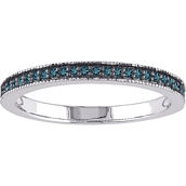 Sofia B. 10K White Gold 1/8 CTW Blue Diamond Anniversary Ring