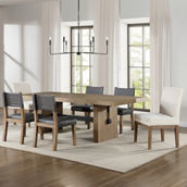 Steve Silver Aubrey 7 pc. Dining Set with Upholstered Chairs
