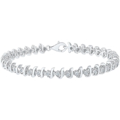 Sterling Silver 1/2 CTW Diamond Bracelet