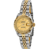 Swiss Crown Women's Rolex-Independently Certified Champagne Dial Watch (Pre-owned)
