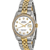 Swiss Crown Men's Rolex-Independently Certified Diamond Watch (Pre-owned)