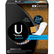 U by Kotex Curves Liners, Regular, Unscented 40ct