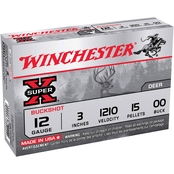 Winchester Super-X 12 Ga. 3 in. 00 Buckshot 15 Pellets, 5 Rounds